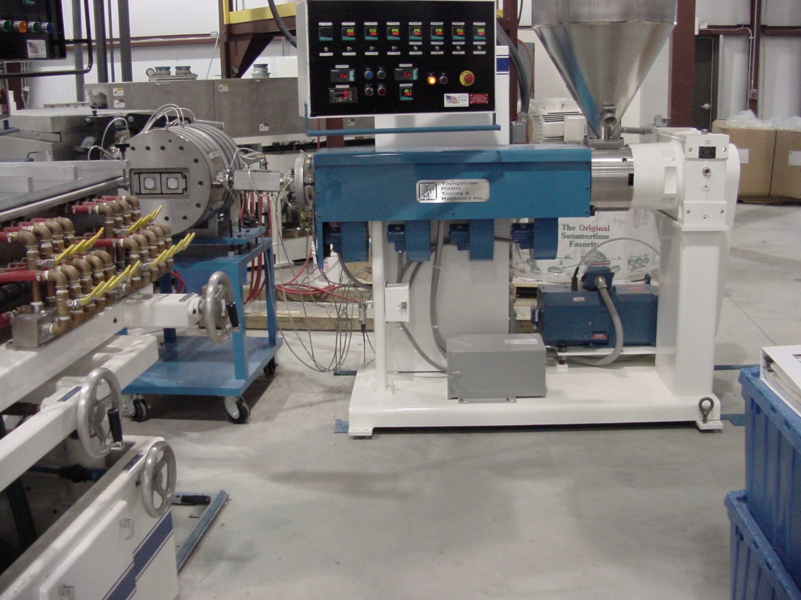 Extruder and line equipment running in the YPTM plant